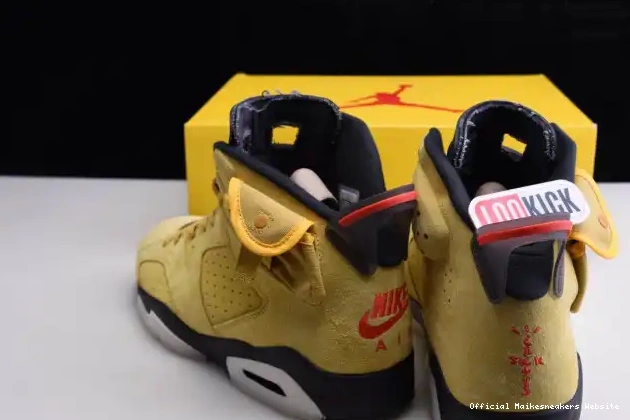 Official Maikesneakers X AIR JORDAN 6 TRAVIS YELLOW SCOTT CN1084-300 0525